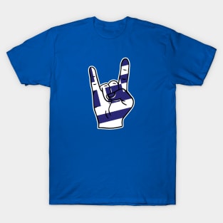 Rock On Greece // Greek Flag Rock Hand T-Shirt